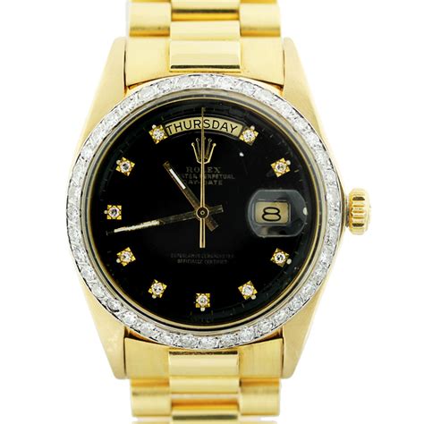 rolex president 1803 black dial|rolex 1555 gold.